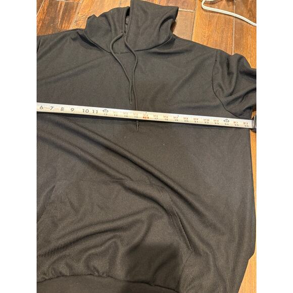 NWT COOFANDY Men's Black Waffle Knit Hoodie Pullover Sweater XXL - Picture 5 of 13